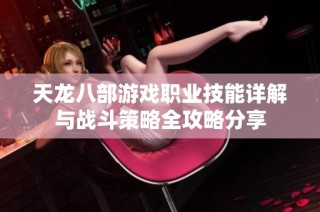 天龙八部游戏职业技能详解与战斗策略全攻略分享