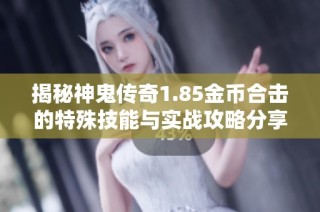 揭秘神鬼传奇1.85金币合击的特殊技能与实战攻略分享