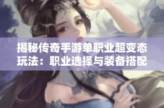 揭秘传奇手游单职业超变态玩法：职业选择与装备搭配深度分析