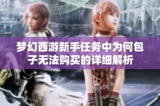 梦幻西游新手任务中为何包子无法购买的详细解析