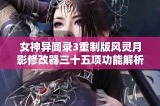 女神异闻录3重制版风灵月影修改器三十五项功能解析与使用指南