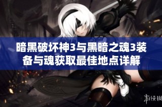 暗黑破坏神3与黑暗之魂3装备与魂获取最佳地点详解