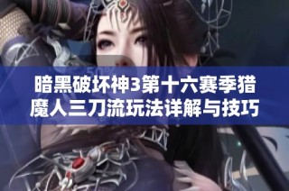 暗黑破坏神3第十六赛季猎魔人三刀流玩法详解与技巧分享