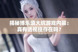 揭秘博乐填大坑游戏内幕：真有透视挂存在吗？