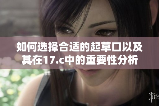 如何选择合适的起草口以及其在17.c中的重要性分析