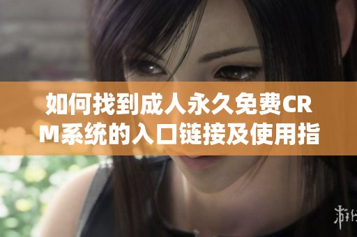 如何找到成人永久免费CRM系统的入口链接及使用指南