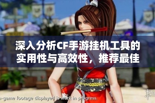 深入分析CF手游挂机工具的实用性与高效性，推荐最佳挂机软件选择