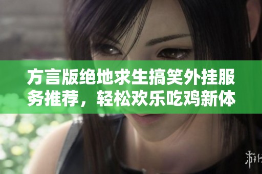 方言版绝地求生搞笑外挂服务推荐，轻松欢乐吃鸡新体验