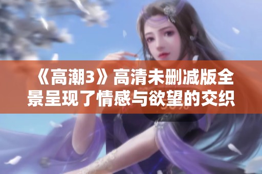 《高潮3》高清未删减版全景呈现了情感与欲望的交织与碰撞