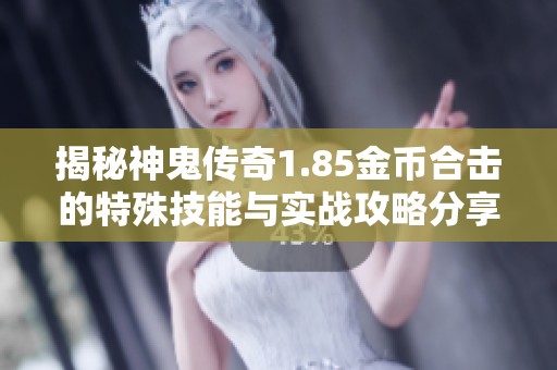 揭秘神鬼传奇1.85金币合击的特殊技能与实战攻略分享