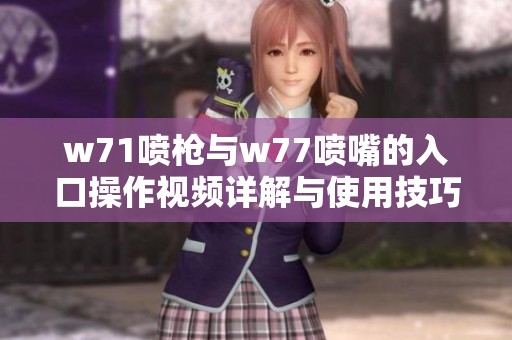 w71喷枪与w77喷嘴的入口操作视频详解与使用技巧分享