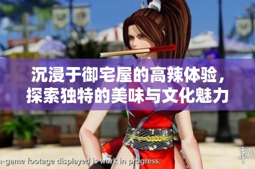 沉浸于御宅屋的高辣体验，探索独特的美味与文化魅力