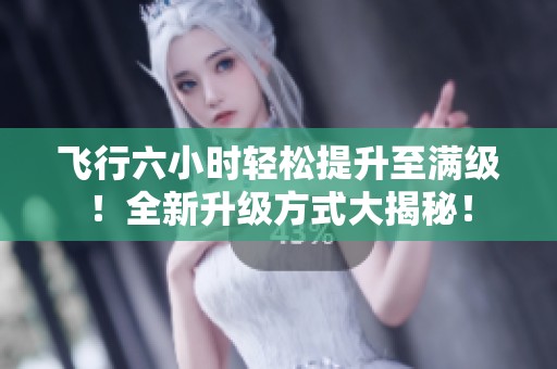 飞行六小时轻松提升至满级！全新升级方式大揭秘！