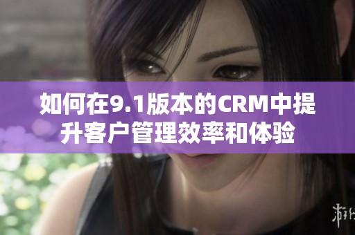 如何在9.1版本的CRM中提升客户管理效率和体验