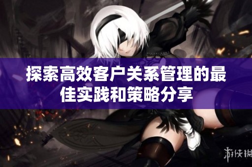 探索高效客户关系管理的最佳实践和策略分享